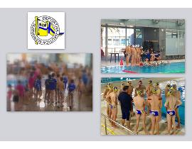 Composición con varias fotos de jugadores de Waterpolo